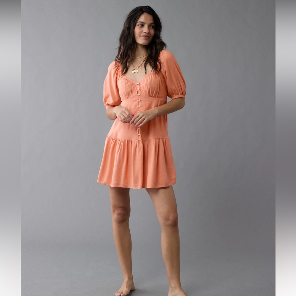 AE Puff Sleeve Babydoll Dress- XL, EUC